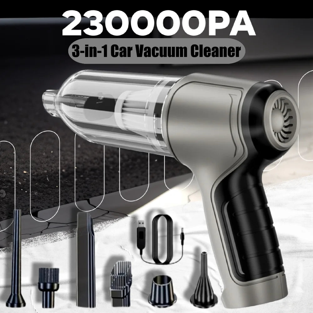 Car Vacuum Cleaner, Strong Suction, Mini Machine Wireless Portable, Handhled Blower Machine, vacuum bag pumping