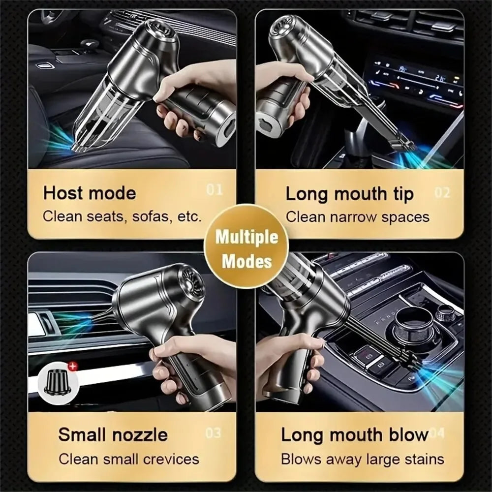 Car Vacuum Cleaner, Strong Suction, Mini Machine Wireless Portable, Handhled Blower Machine, vacuum bag pumping